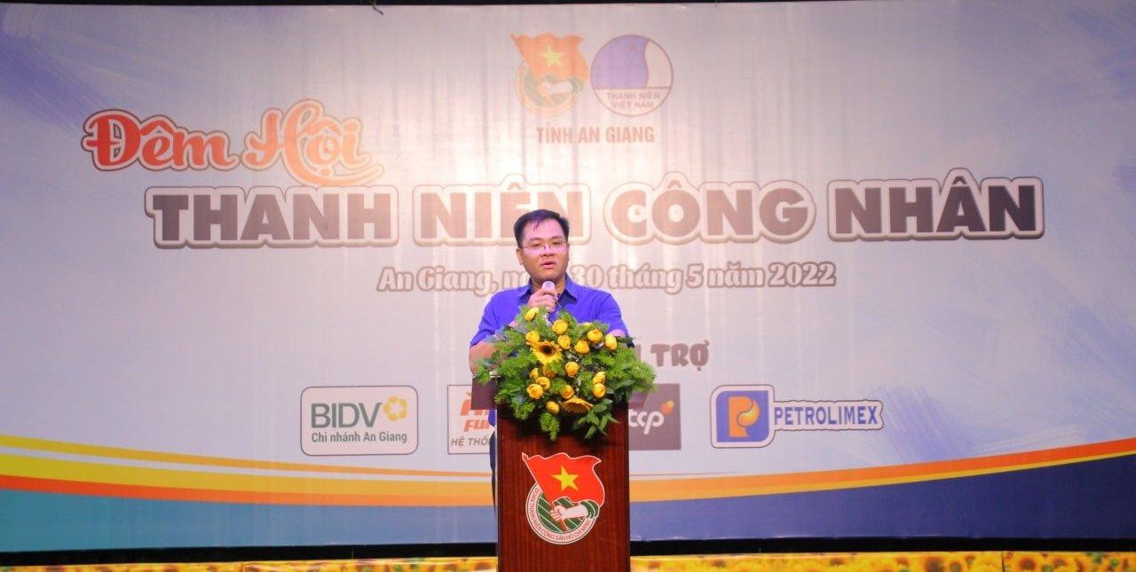 Anh Phan Duy Bằng, Phó Bí thư Tỉnh Đoàn An Giang phát biểu Anh Phan Duy Bằng, Phó Bí thư Tỉnh Đoàn An Giang phát biểu