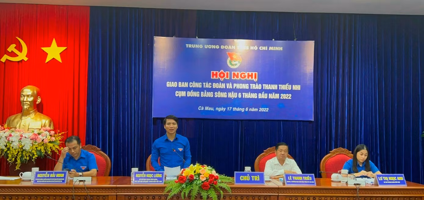 Anh Nguyễn Ngọc Lương, Bí thư Trung ương Đoàn phát biểu. - Ảnh: TĐ CM Anh Nguyễn Ngọc Lương, Bí thư Trung ương Đoàn phát biểu. - Ảnh: TĐ CM
