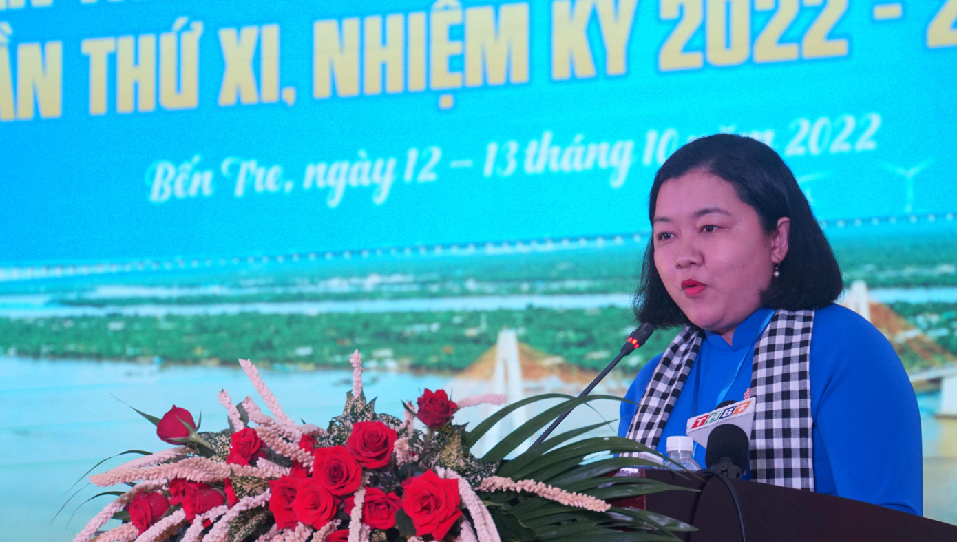 Chị Lâm Như Quỳnh tái đắc cử Bí thư Tỉnh Đoàn Bến Tre nhiệm kỳ 2022 - 2027.