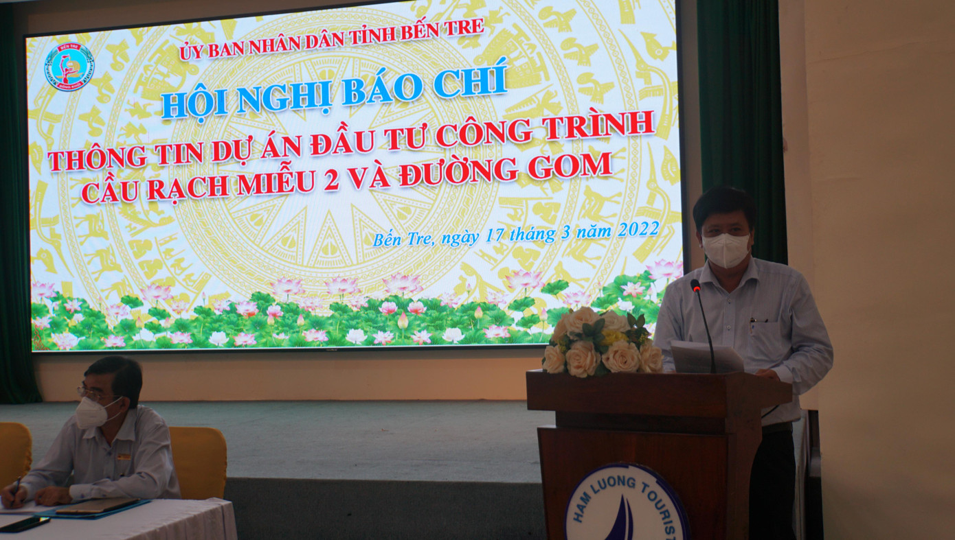 Ông Cao Minh Đức, Giám đốc Sở GTVT Bến Tre phát biểu