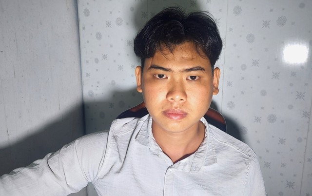 Nghi phạm Phạm Văn Thơm tại cơ quan công an. Ảnh: CACC