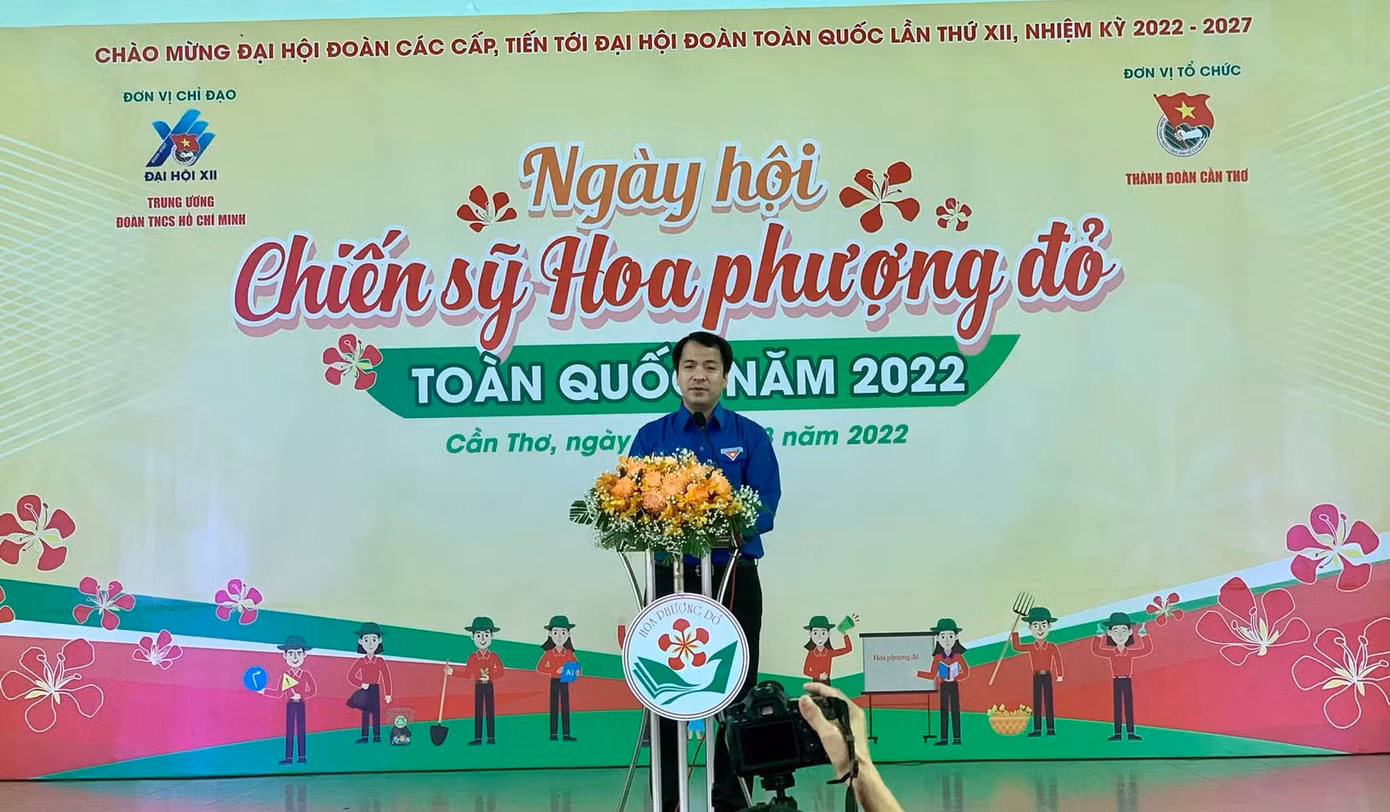Anh Ngô Văn Cương, Bí thư Trung ương Đoàn phát biểu. Ảnh: TĐ CT Anh Ngô Văn Cương, Bí thư Trung ương Đoàn phát biểu. Ảnh: TĐ CT