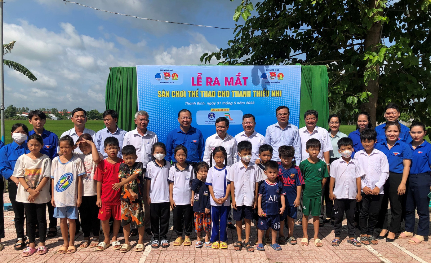 Tỉnh Đoàn Đồng Tháp ra mắt sân chơi thể thao cho thanh thiếu nhi.