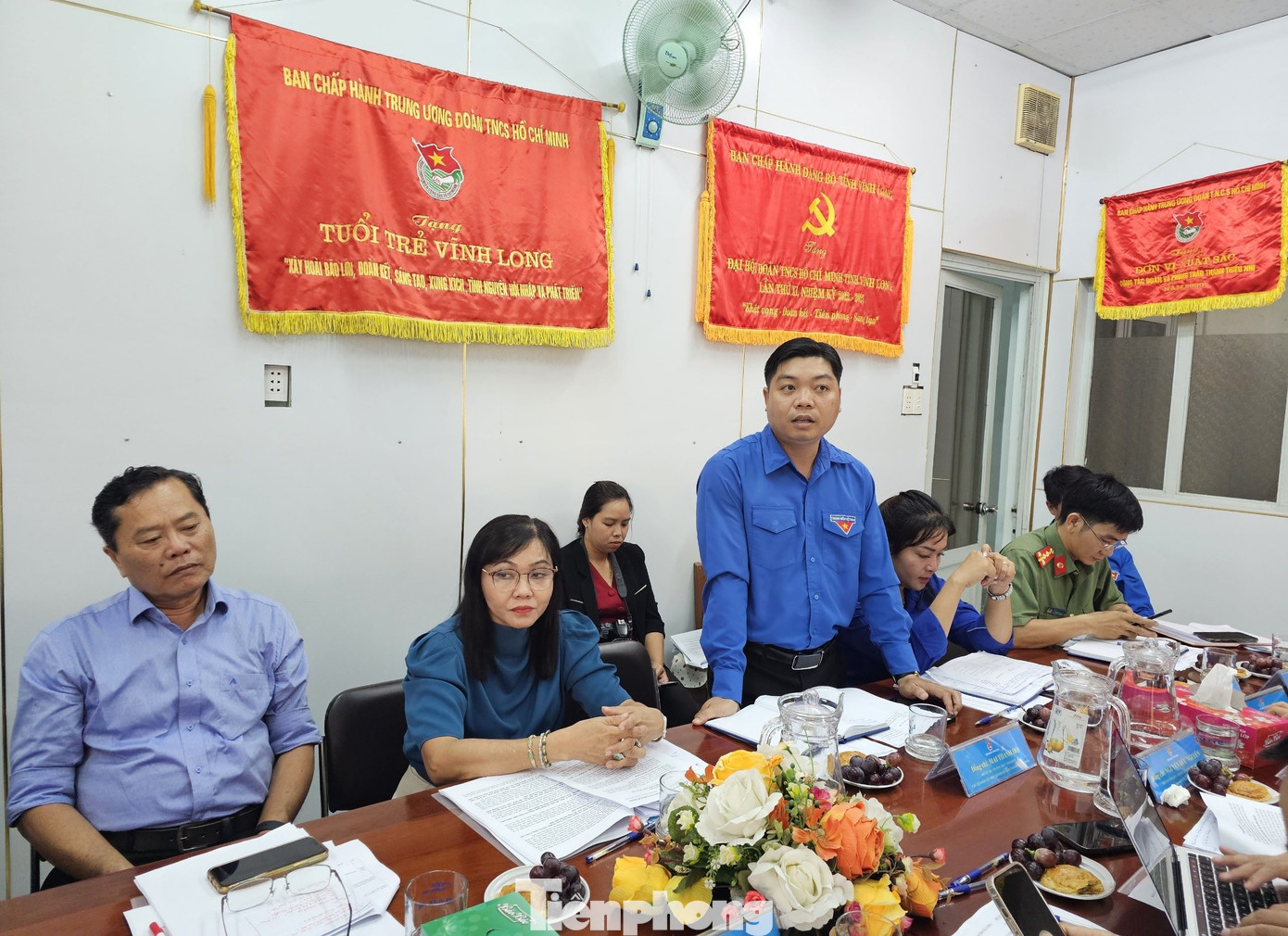 Anh Mai Thanh Hồ - Phó Bí thư Tỉnh Đoàn Vĩnh Long phát biểu. Ảnh: Hòa Hội Anh Mai Thanh Hồ - Phó Bí thư Tỉnh Đoàn Vĩnh Long phát biểu. Ảnh: Hòa Hội