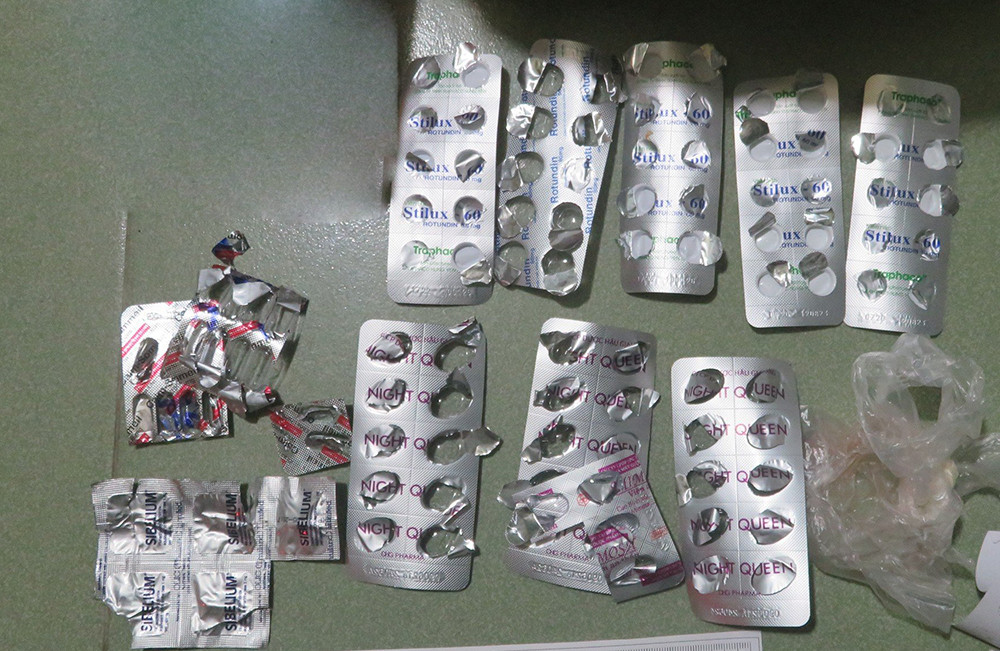 Tang vật tại hiện trường