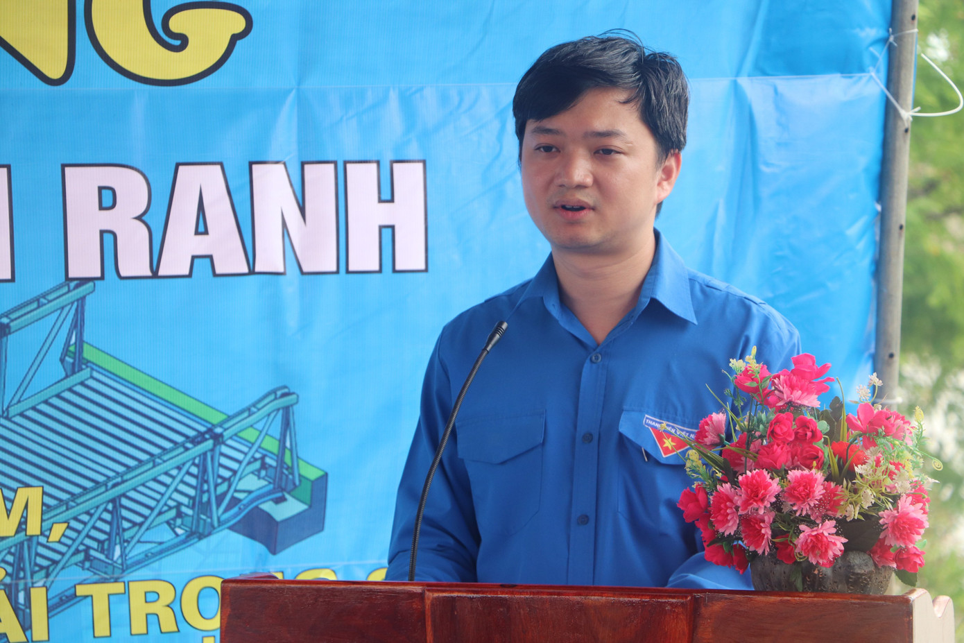 Anh Nguyễn Minh Triết phát biểu tại chương trình. Ảnh: An Bình.