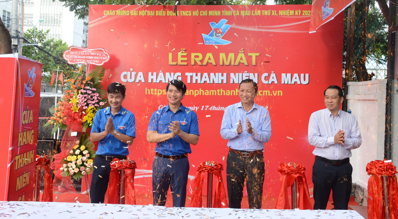 Tỉnh Đoàn Cà Mau ra mắt Cửa hàng thanh niên khởi nghiệp. - Ảnh: TĐ CM Tỉnh Đoàn Cà Mau ra mắt Cửa hàng thanh niên khởi nghiệp. - Ảnh: TĐ CM