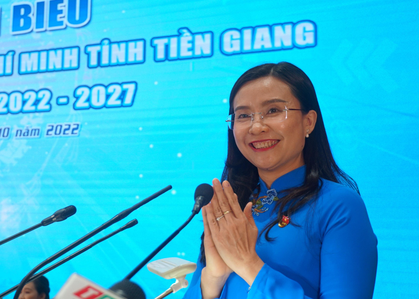 Chị Nguyễn Phạm Duy Trang, Bí thư Trung ương Đoàn, Chủ tịch Hội đồng Đội Trung ương phát biểu. Ảnh: Hòa Hội Chị Nguyễn Phạm Duy Trang, Bí thư Trung ương Đoàn, Chủ tịch Hội đồng Đội Trung ương phát biểu. Ảnh: Hòa Hội