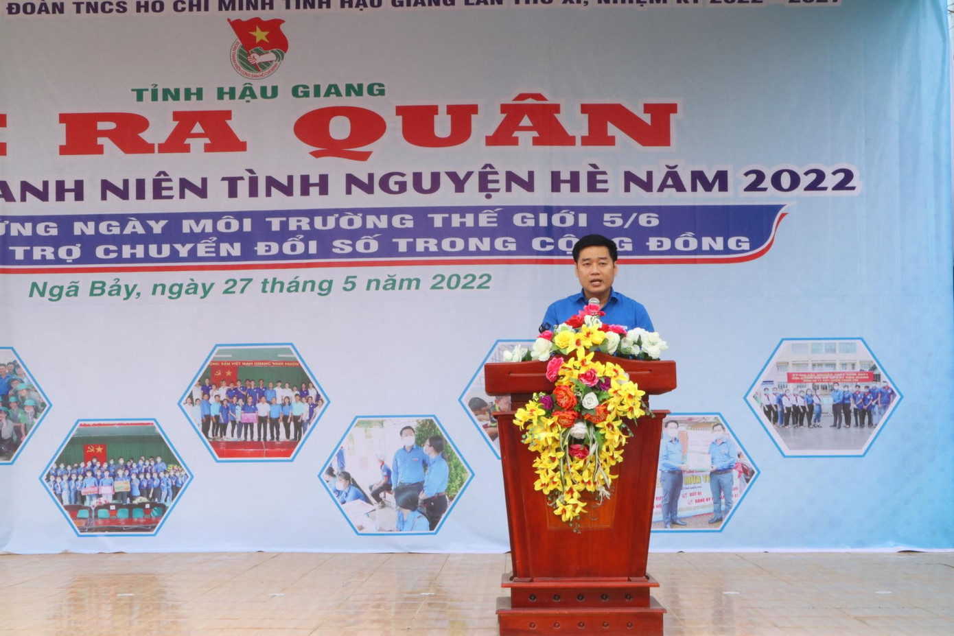 Anh Bùi Hữu Lộc, Bí thư Tỉnh Đoàn Hậu Giang phát biểu