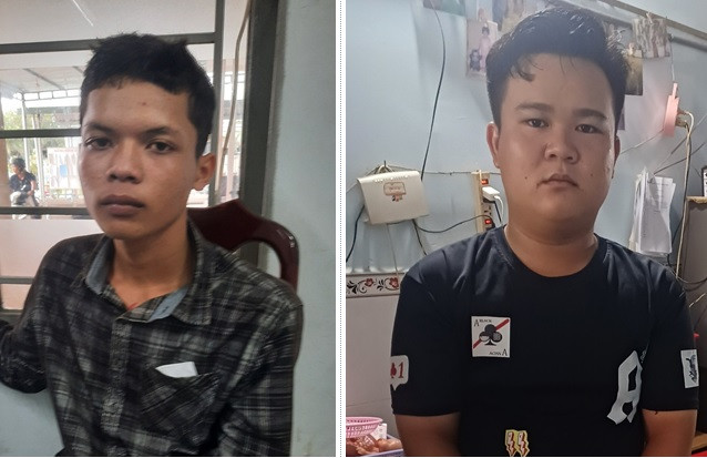 Hai đối tượng cướp tài sản của chị T. Hai đối tượng cướp tài sản của chị T.