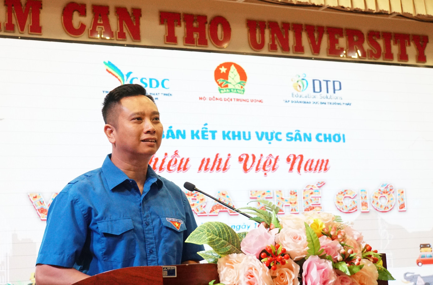 Anh Lê Anh Quân, Chủ tịch Hội đồng Huấn luyện Trung ương phát biểu tại chương trình. Ảnh: An Bình.