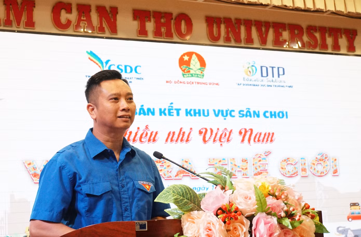 Anh Lê Anh Quân, Chủ tịch Hội đồng Huấn luyện Trung ương phát biểu tại chương trình. Ảnh: An Bình.
