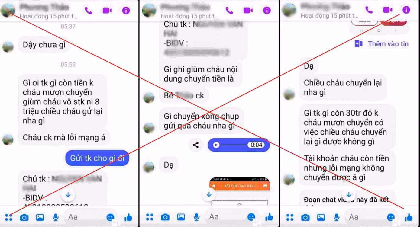 Tuyệt đối không chuyển khoản nếu chưa gọi điện kiểm tra rõ ràng. Ảnh: Báo Phụ nữ Online.