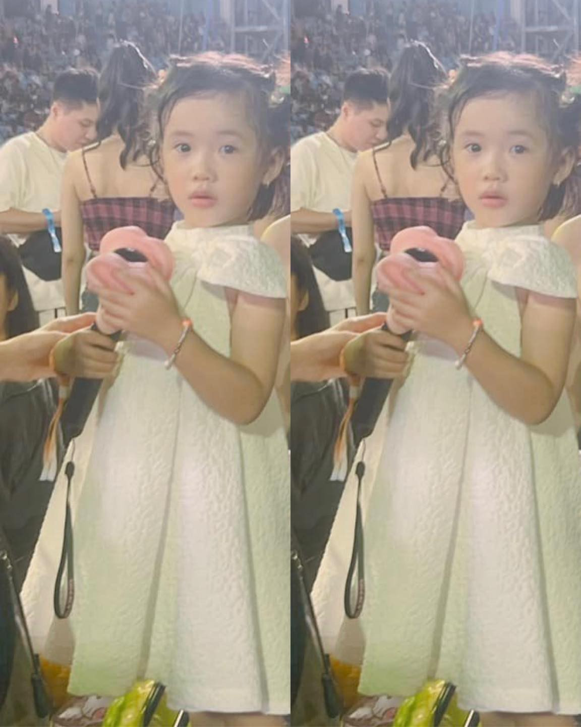 Một khán giả đã ghi lại hình ảnh Cici diện đầm cực dễ thương ở sân. Ảnh: Nguyễn Thu Ngân Một khán giả đã ghi lại hình ảnh Cici diện đầm cực dễ thương ở sân. Ảnh: Nguyễn Thu Ngân