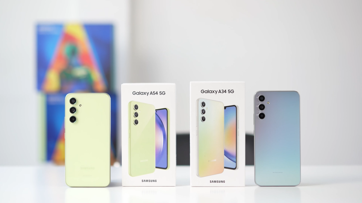 Galaxy A54 5G và A34 5G những sản phẩm chủ lực của dòng này. Galaxy A54 5G và A34 5G những sản phẩm chủ lực của dòng này.