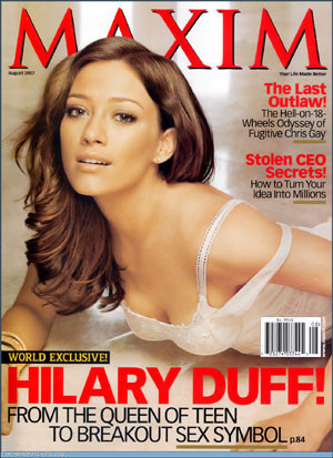 Hillary Duff trên Maxim năm 2007. Hillary Duff trên Maxim năm 2007.