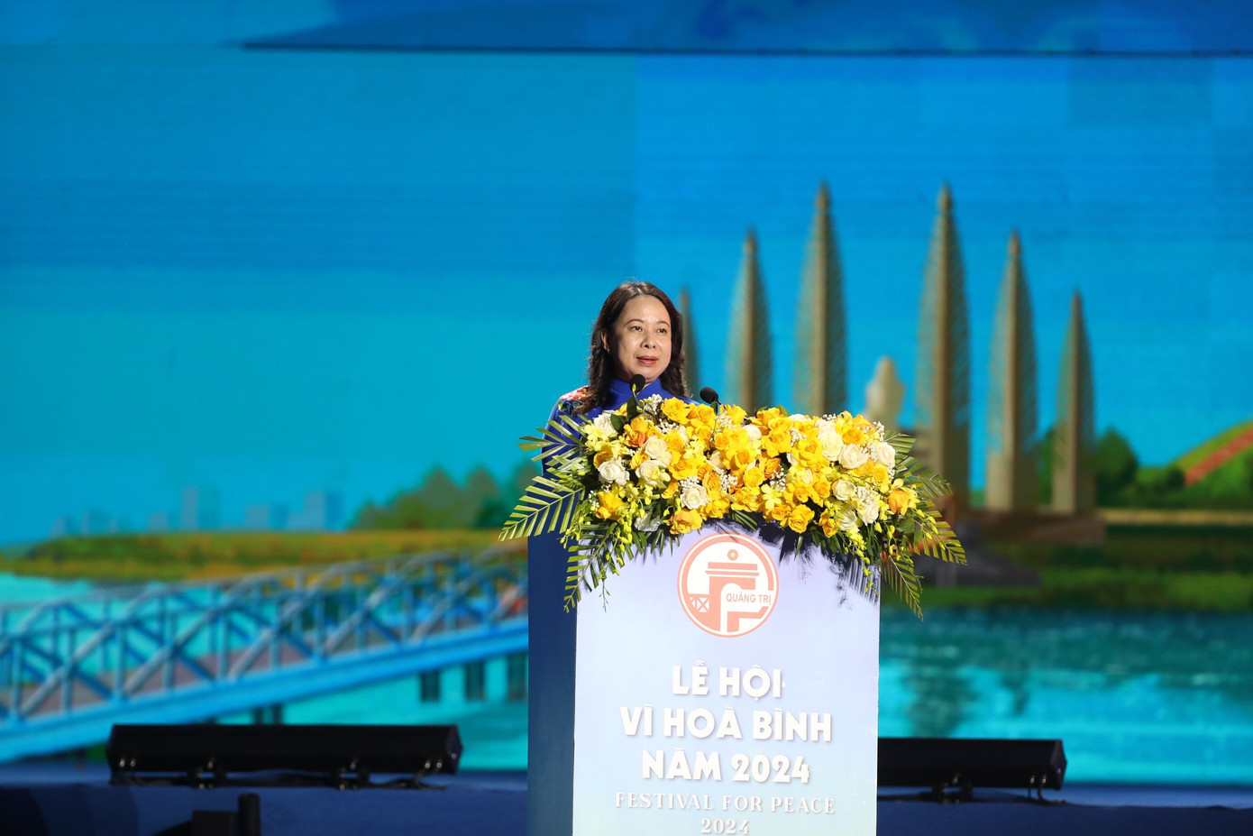 Phó Chủ tịch nước Võ Thị Ánh Xuân phát biểu tại lễ khai mạc. Phó Chủ tịch nước Võ Thị Ánh Xuân phát biểu tại lễ khai mạc.