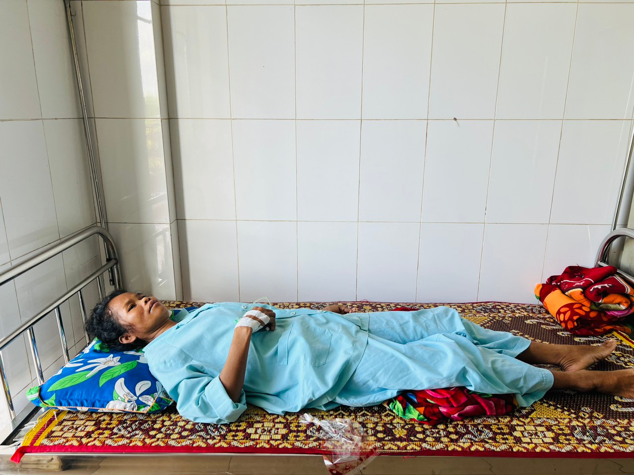 Sau phẫu thuật, sức khỏe của bệnh nhân M. đã ổn định. Ảnh: BVĐKQT Sau phẫu thuật, sức khỏe của bệnh nhân M. đã ổn định. Ảnh: BVĐKQT