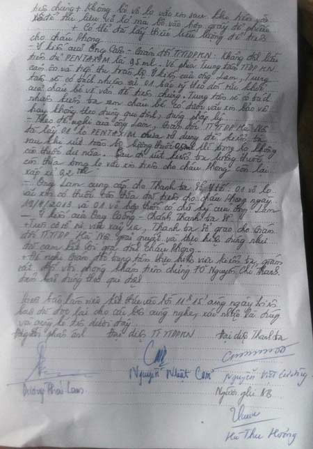 Biên bản sự việc. Biên bản sự việc