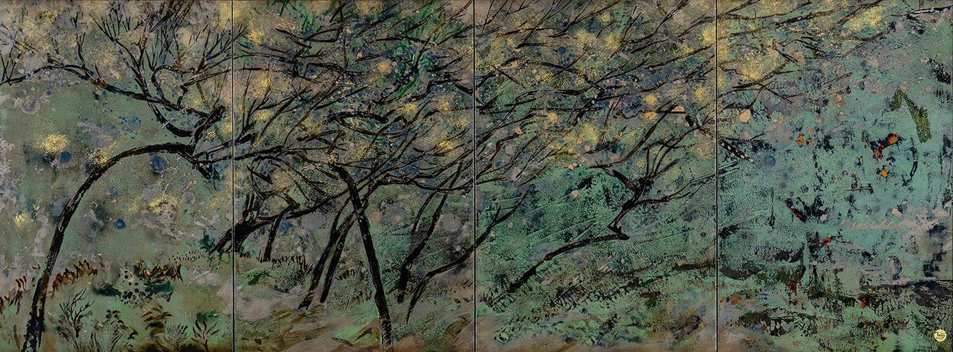 Giao mùa. Tranh: Triệu Khắc Tiến. Giao mùa. Tranh: Triệu Khắc Tiến.