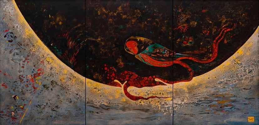 Quê nhà. Tranh: Triệu Khắc Tiến. Quê nhà. Tranh: Triệu Khắc Tiến.