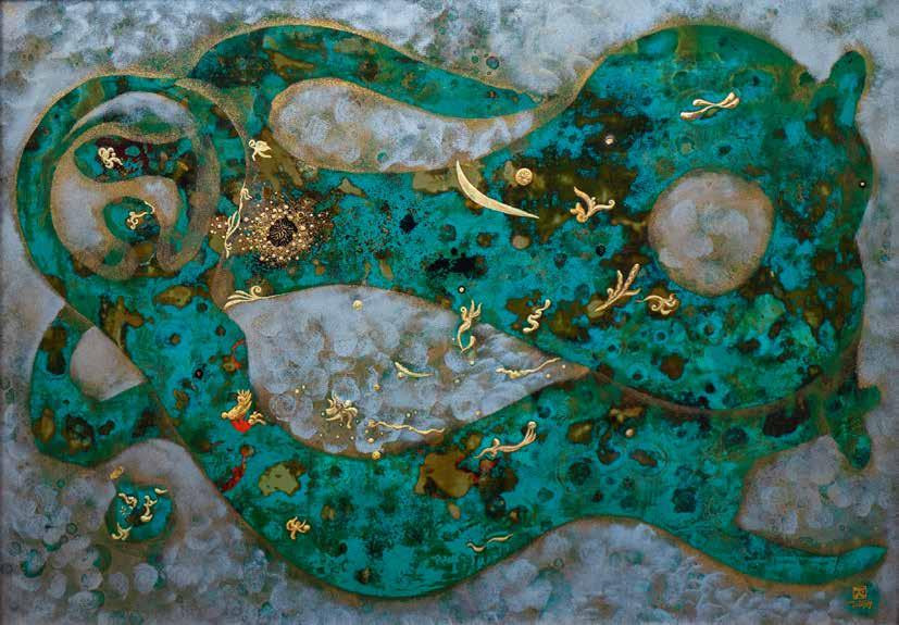 Hạnh phúc. Tranh: Triệu Khắc Tiến. Hạnh phúc. Tranh: Triệu Khắc Tiến.