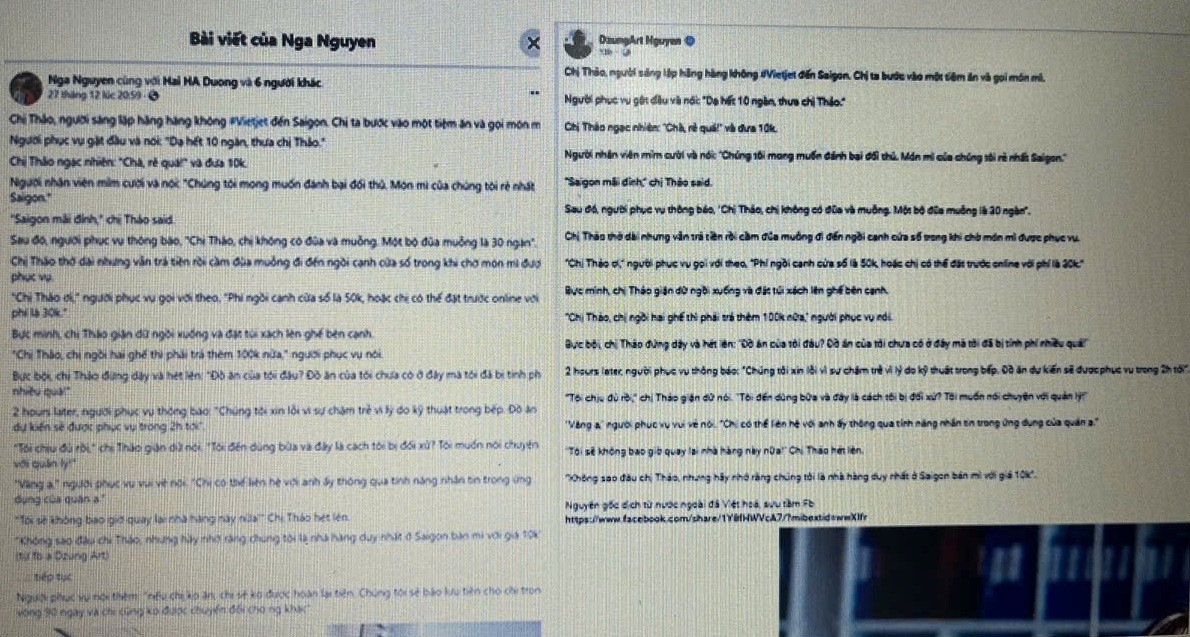 Ông N.Q.D. (nick là DzungArt Nguyen) và bà N.T.N. (nick là Nga Nguyen) vừa bị xử phạt hành chính vì đăng tải nội dung sai sự thật về lãnh đạo Vietjet. Ảnh: Báo Chính phủ. Ông N.Q.D. (nick là DzungArt Nguyen) và bà N.T.N. (nick là Nga Nguyen) vừa bị xử phạt hành chính vì đăng tải nội dung sai sự thật về lãnh đạo Vietjet. Ảnh: Báo Chính phủ.