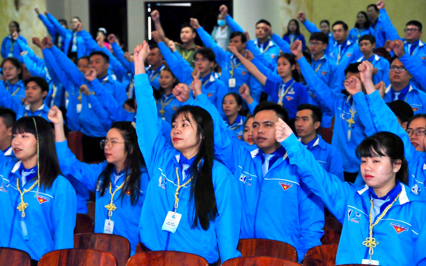 Các đại biểu đại diện cho thanh niên toàn tỉnh tham dự Đại hội.