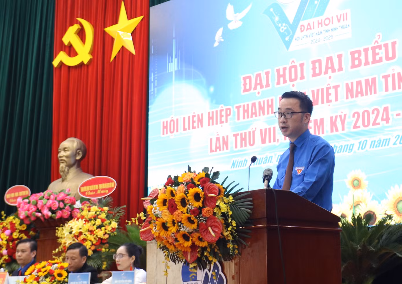 Anh Nguyễn Tường Lâm phát biểu chỉ đạo tại Đại hội Hội LHTN Việt Nam tỉnh Ninh Thuận.