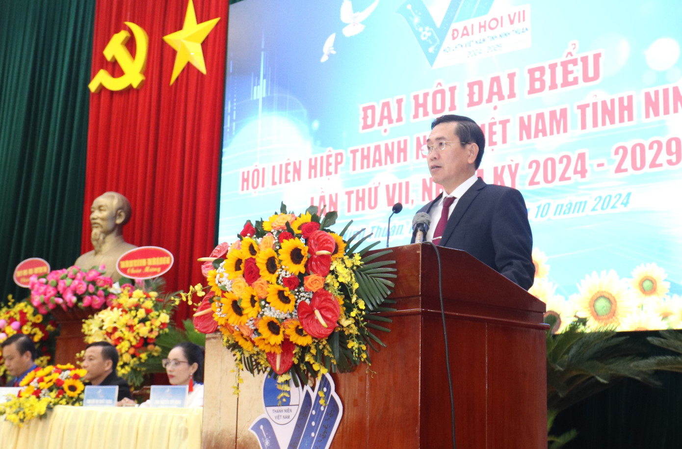 Ông Phạm Văn Hậu phát biểu chỉ đạo tại Đại hội Hội LHTN Việt Nam tỉnh Ninh Thuận.