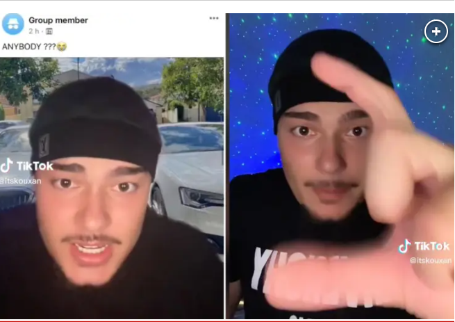 Kouxan đăng video trên TikTok giải thích anh ấy là nạn nhân trong bài đăng trên nhóm Facebook tố chuyện không chung thủy. Ảnh: Nypost