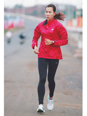 Trương Thanh Hằng (Ninh Bình) tập luyện làm quen địa hình cao nguyên