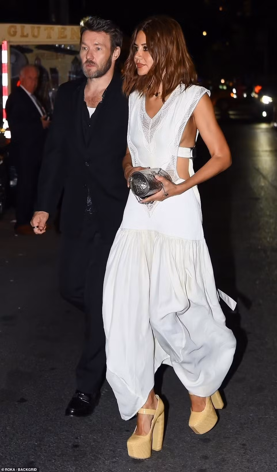 Nam diễn viên người Australia Joel Edgerton và vợ, giám đốc phong cách thời trang của Vogue Christine Centenera.
