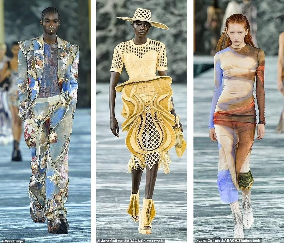 Dù bị phàn nàn về khâu tổ chức, các thiết kế của Rousteing không khiến giới mộ điệu thất vọng bởi sự độc đáo, bắt mắt và giàu tính nhân văn. Bộ sưu tập lấy cảm hứng từ thiên văn học, thêm một chút từ thời kỳ Phục Hưng với những đấng cứu thế cùng thông điệp bảo vệ môi trường sống của nhân loại. Chất liệu Rousteing sử dụng cho bộ sưu tập đến từ thiên nhiên hoặc các chất liệu tái chế như giấy, vỏ chuối, sợi dệt, chai nhựa… để đảm bảo tính bền vững, thân thiện với môi trường.