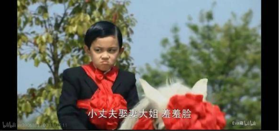 Có thể thấy vẻ khó chịu của cậu bé Lưu Diệu Tông khi bị bạn bè trêu chọc lúc rước dâu.