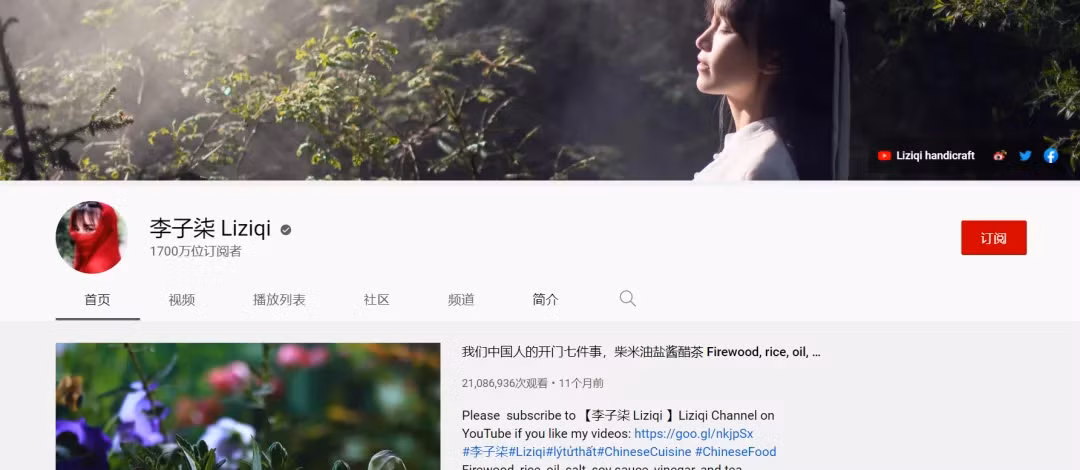 Kênh YouTube của Lý Tử Thất. Kênh YouTube của Lý Tử Thất.