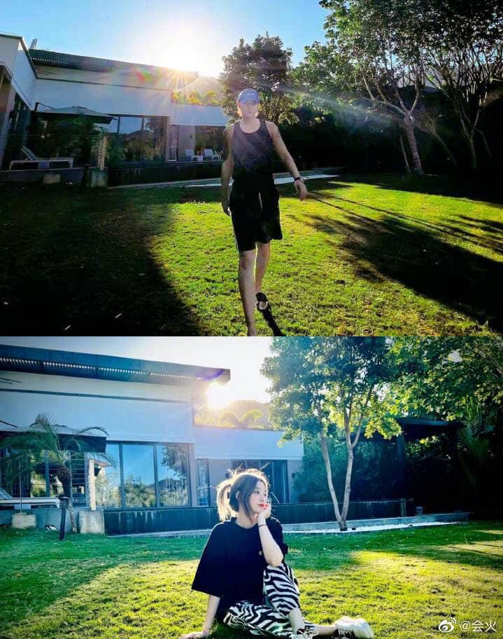 Hai tấm ảnh chụp chung một background làm dấy lên tin đồn hẹn hò giữa hai người.