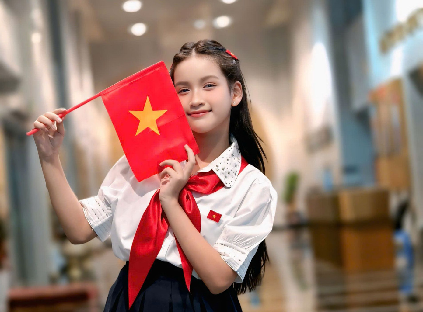 Thiên Kim năng động, tích cực tham gia các hoạt động Đội.