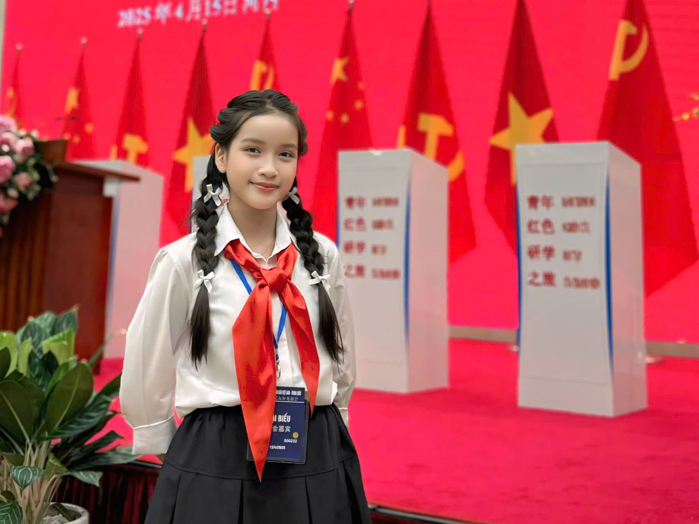 Thiên Kim năng động, tích cực tham gia các hoạt động Đội.