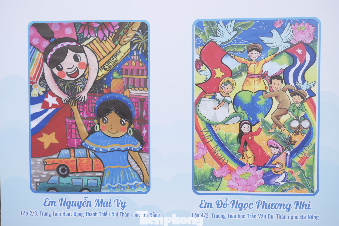 Các tác phẩm nổi bật được trưng bày tại Trường Tiểu học Việt Nam - Cuba. Ảnh: Châu Linh Các tác phẩm nổi bật được trưng bày tại Trường Tiểu học Việt Nam - Cuba. Ảnh: Châu Linh