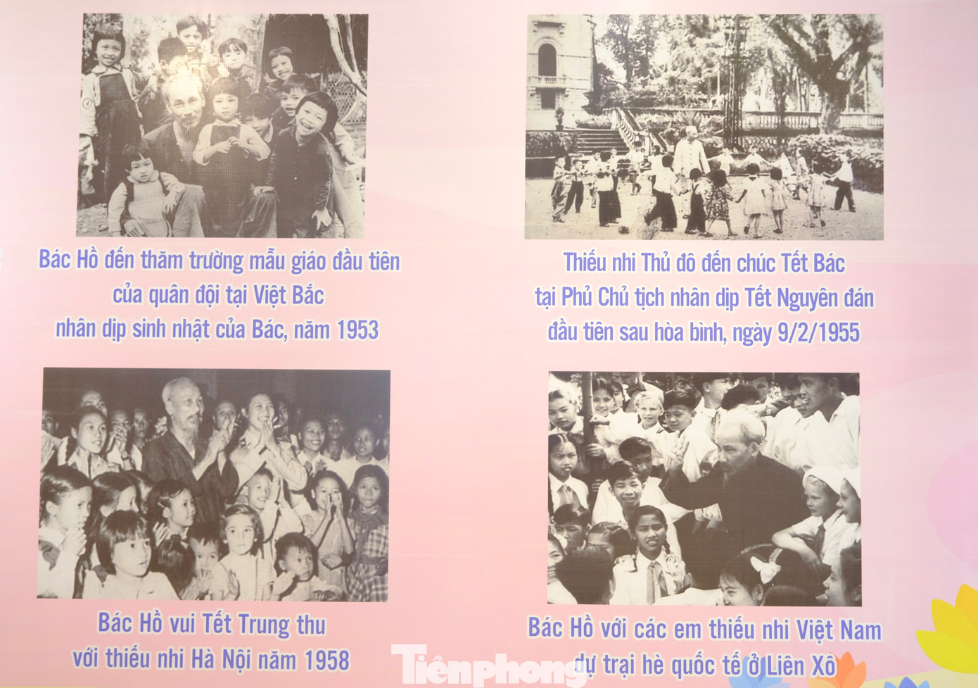 Ngoài các tư liệu lịch sử, triển lãm trưng bày các tác phẩm tiêu biểu đạt giải trong cuộc thi “Bác Hồ với thiếu nhi - Thiếu nhi với Bác Hồ”.