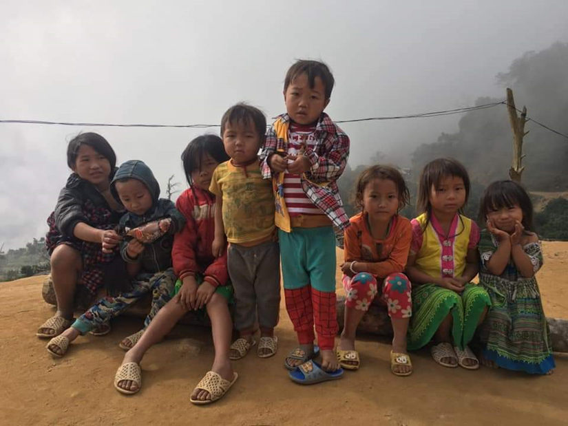 Hình ảnh các em đang theo học tại mầm non Sùng Đô.