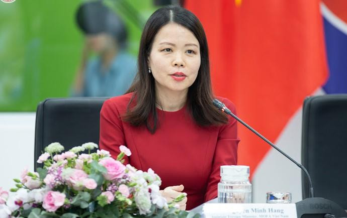 Trợ lý Bộ trưởng Ngoại giao Nguyễn Minh Hằng. Ảnh: Hữu Sơn Trợ lý Bộ trưởng Ngoại giao Nguyễn Minh Hằng. Ảnh: Hữu Sơn