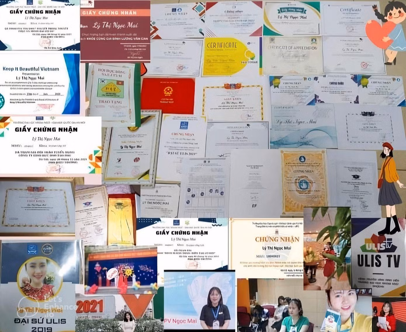 Loạt thành tích vàng mà cô nàng ưu tú sở hữu trên giảng đường đại học.