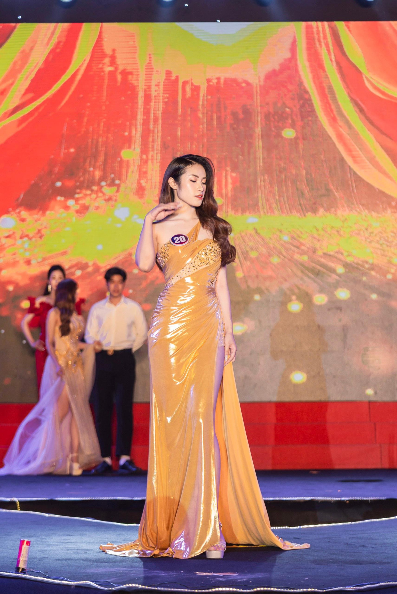 Phần trình diễn trang phục dạ hội. Phần trình diễn trang phục dạ hội.