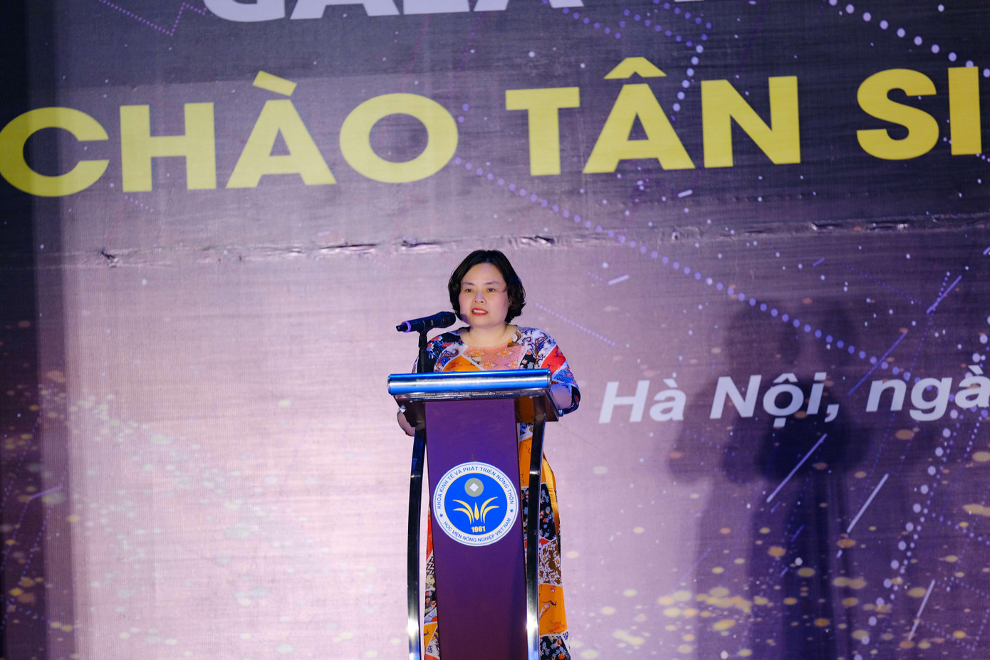 PGS.TS. Nguyễn Thị Minh Hiền - Trưởng Khoa Kinh tế và PTNT phát biểu tại chương trình. PGS.TS. Nguyễn Thị Minh Hiền - Trưởng Khoa Kinh tế và PTNT phát biểu tại chương trình.