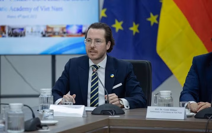 Ông Florian C.Feyerabend, Trưởng Đại diện Văn phòng KAS tại Việt Nam. Ảnh: Hữu Sơn
