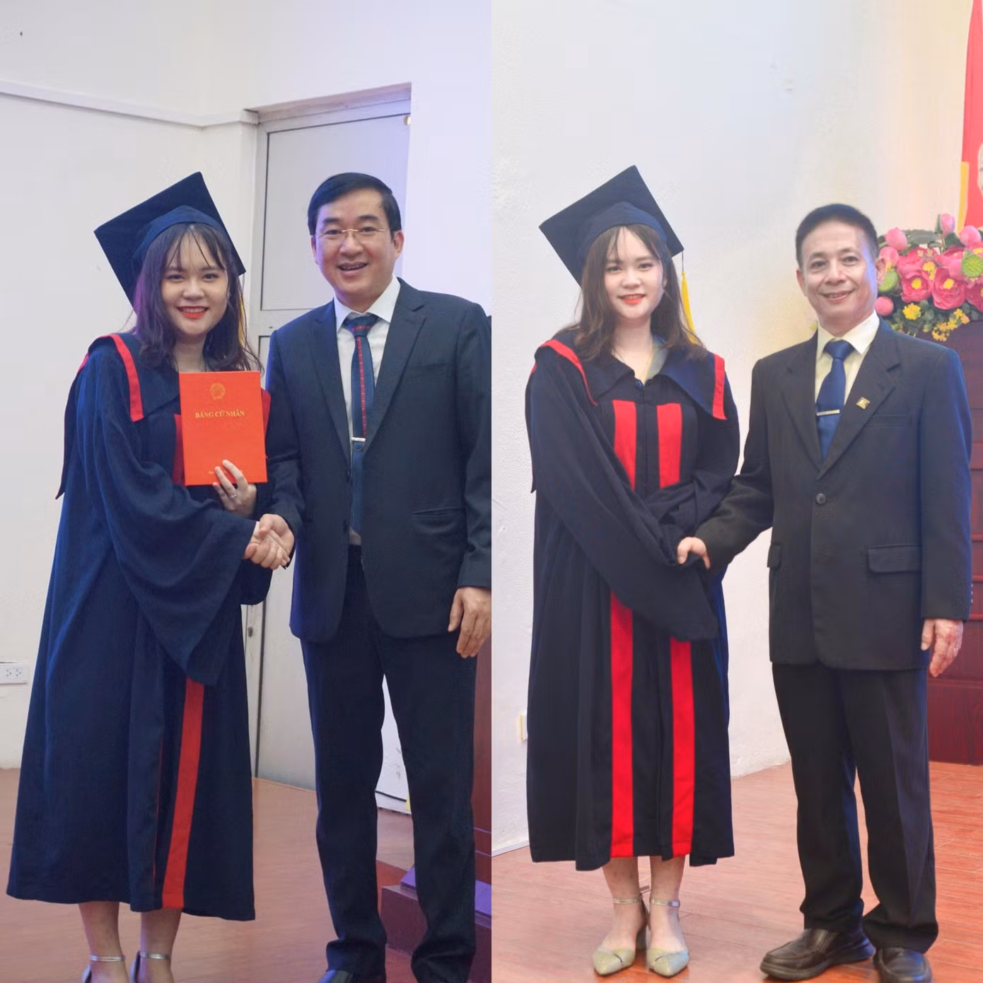 Cô gái đa tài nhận tấm bằng Xuất sắc trong lễ Tốt nghiệp.