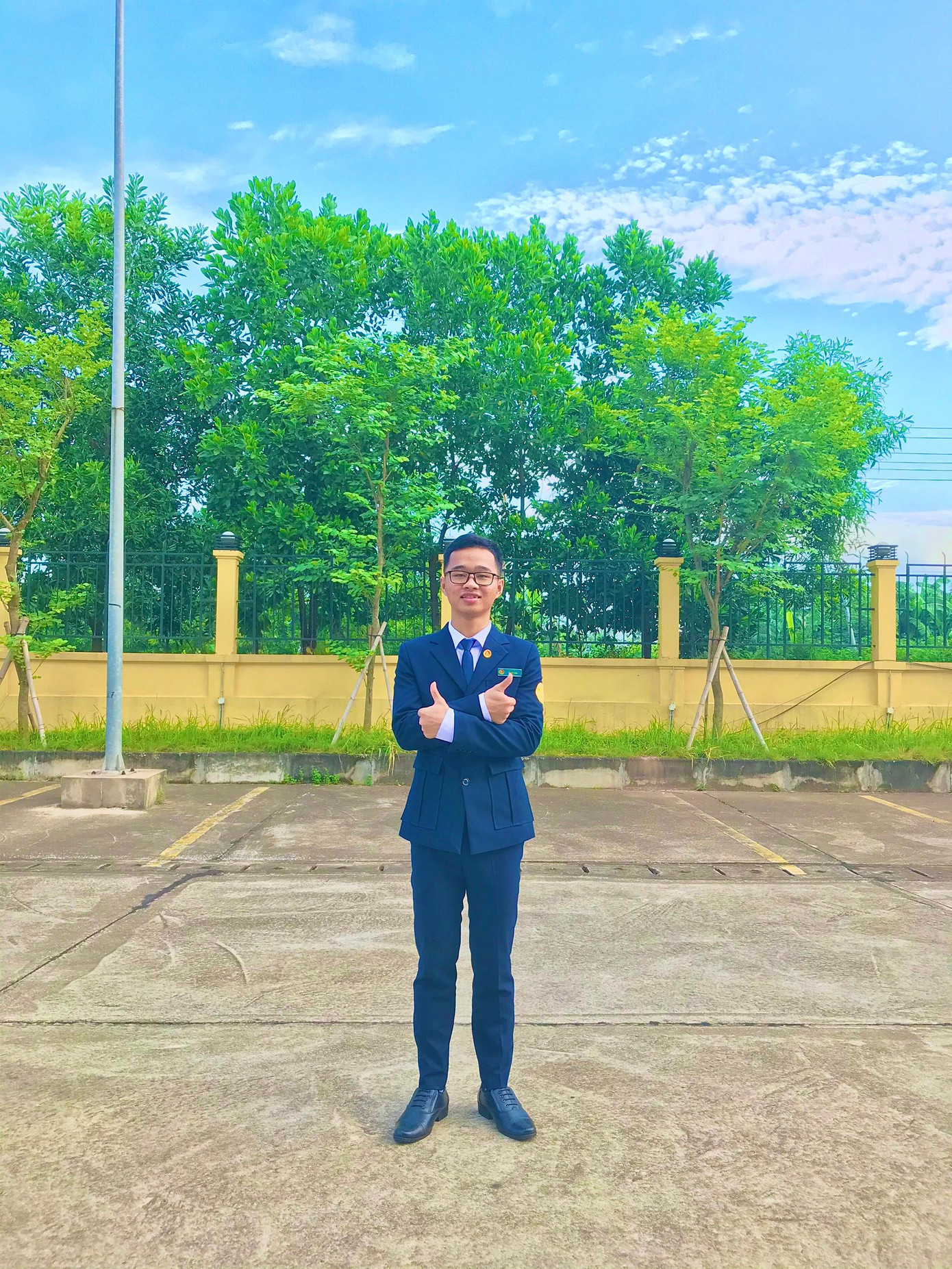 Nam sinh luôn lạc quan, tích cực trong quá trình ôn thi đầy căng thẳng.