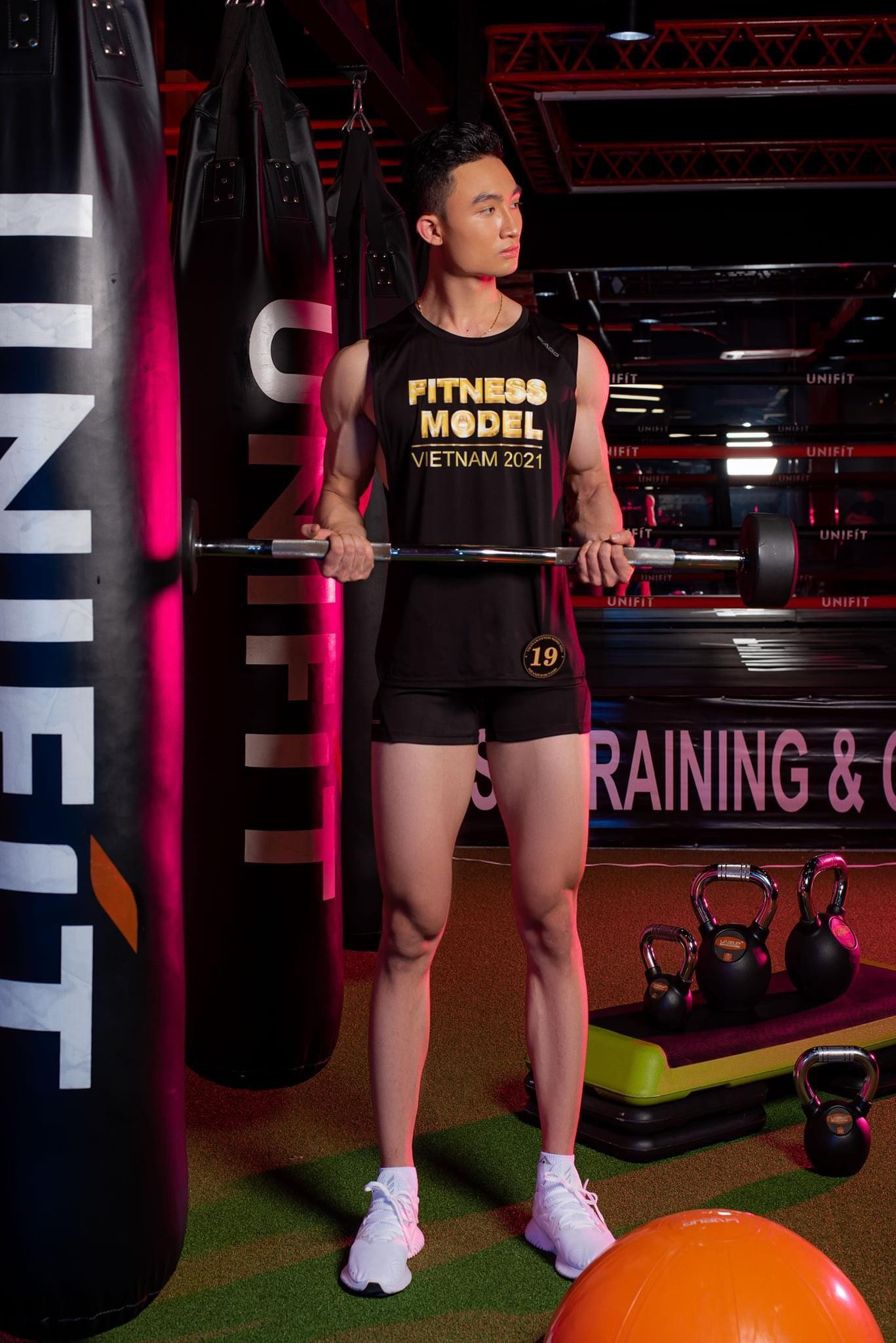 Mang tình yêu với fitness, Việt An đã theo đuổi bộ môn gym được hơn 4 năm.